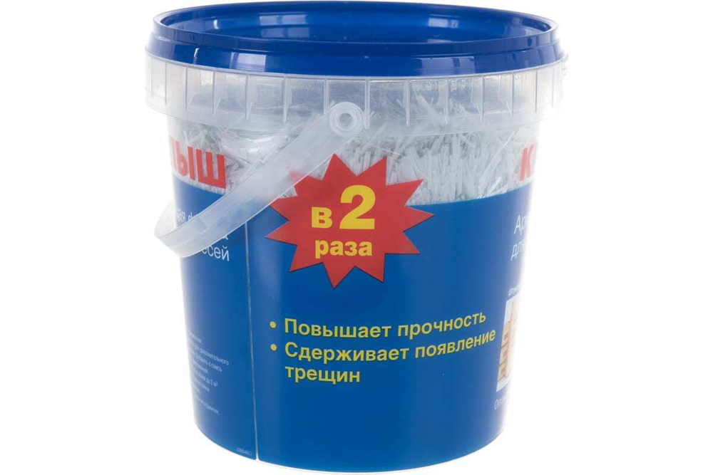 Добавка армирующая на основе стекловолокна Крепыш 1 кг