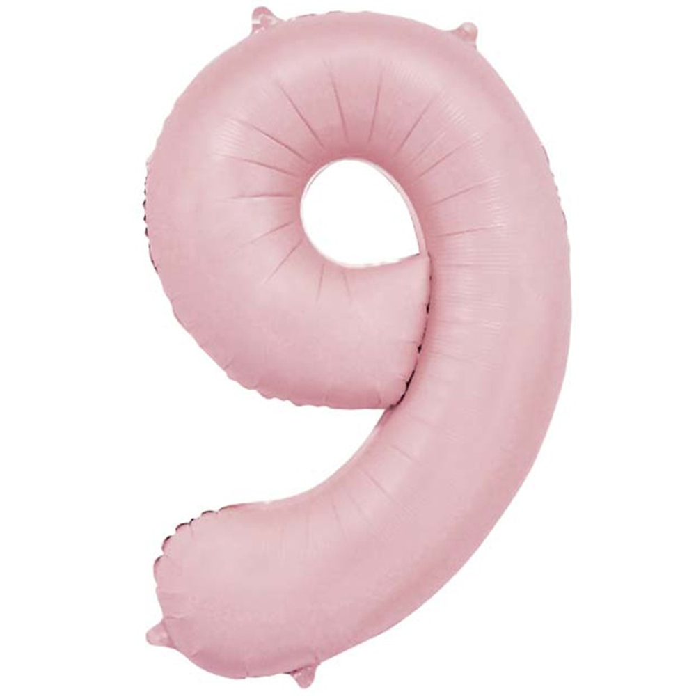 Шар фольгированный Цифра 9 102 см (Розовый)