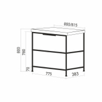 Тумба д/ванной "БРУКЛИН-80" Бетон под раковину Фостер 80 (Kirovit)/Fest 80 (Sanita Luxe) ЛОФТ (ЛДСП)