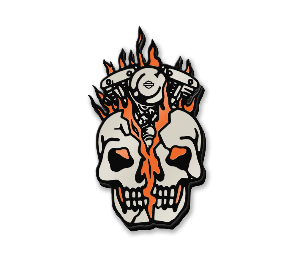 Значок Skull Bust Enamel  Harley-Davidson