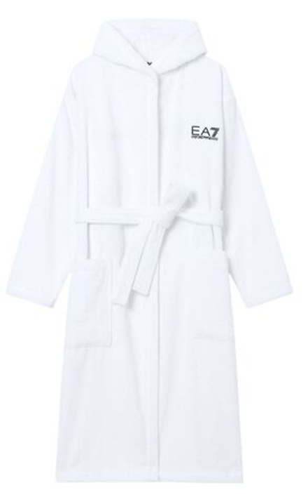 Теннисный халат EA7 Cotton Terry Bathrobe - white