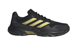 Мужские кроссовки теннисные Adidas CourtJam Control 3 - core black/gold metallic/core black