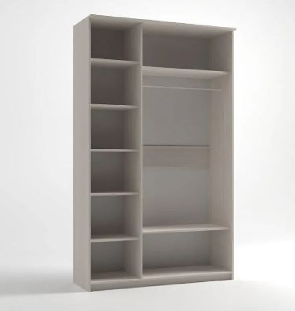 Шкаф 3-х створчатый Дуэт Люкс с зеркалом Бодега белая