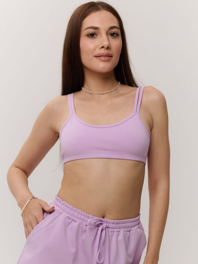 Топ хлопковый Лаванда