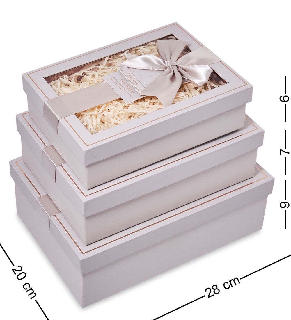 WF-172-B Набор коробок из 3 шт, серый