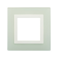 Рамка из натурального стекла, "Avanti", светло-зеленая, 1 пост (2 мод.)