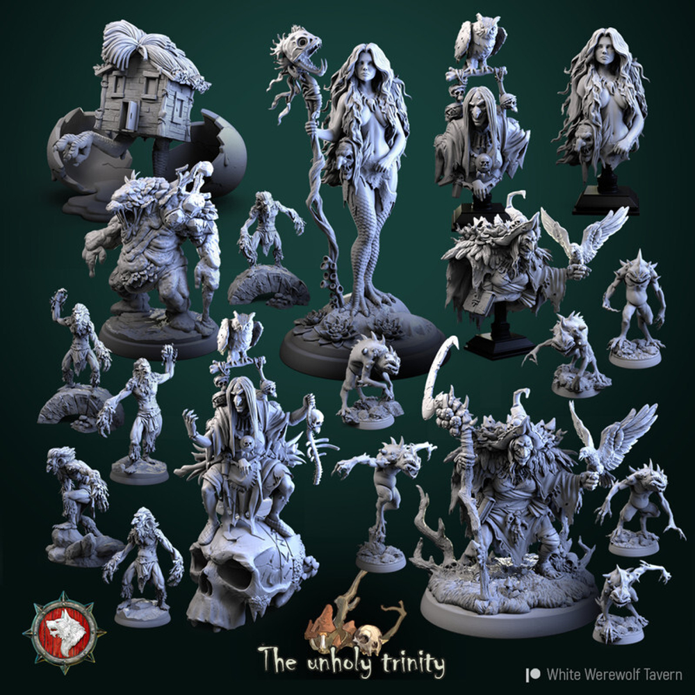 120White Werewolf Tavern миниатюра для dnd, днд, pathfinder, фентези, Настольная игра, НРИ, Варгейм, РПГ