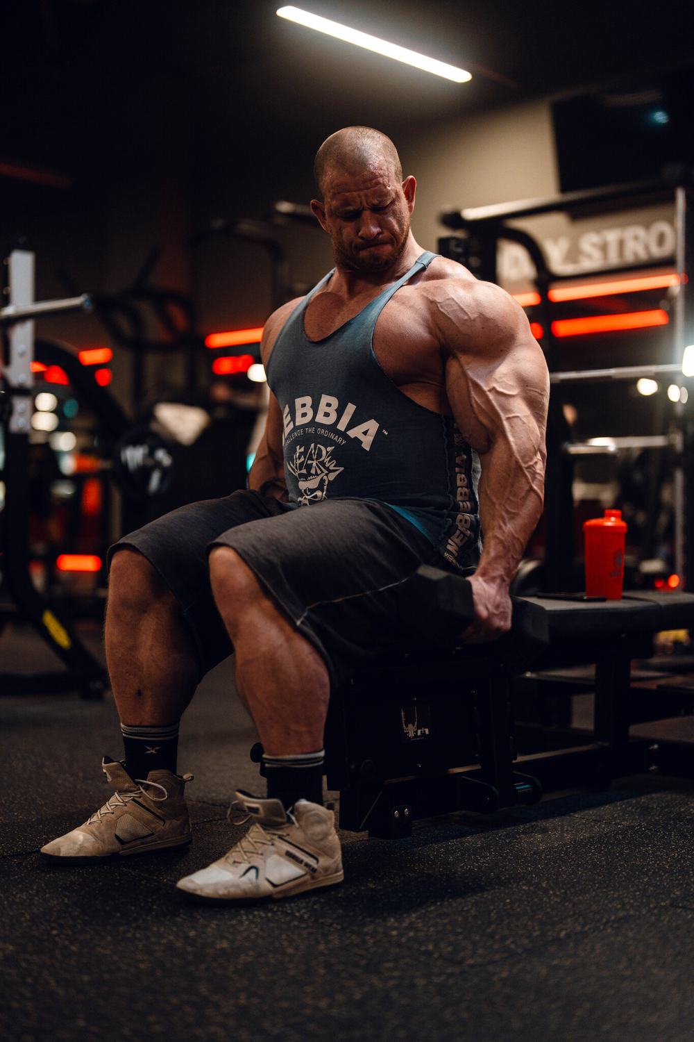 Майка Washed Muscle Back Stringer GOLDEN AGE 791 синяя