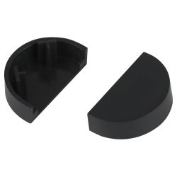 Заглушка ЭРА EC-KK-20-12-GR для полукруглого кабель-канала графит 20х12мм 2шт/комплект