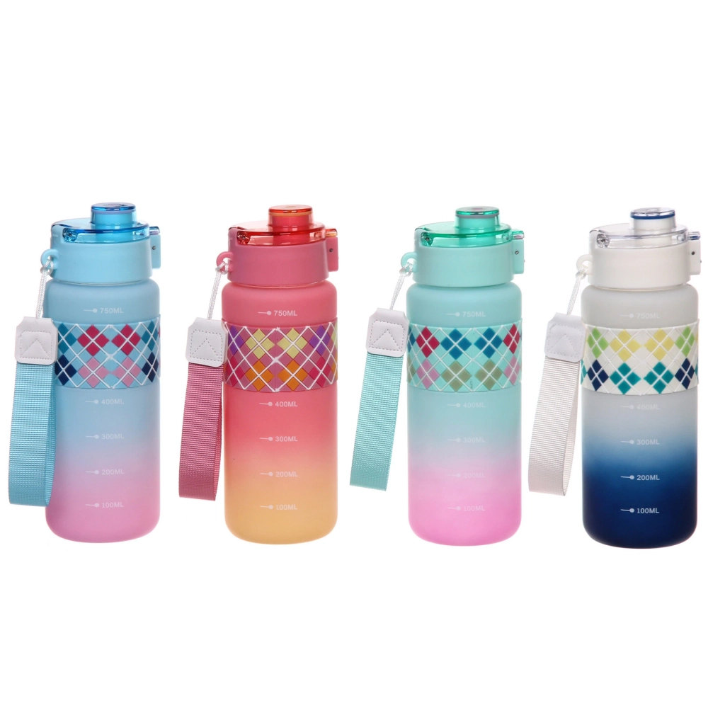 Бутылка питьевая пластиковая 750мл «Настроение», микс цветов