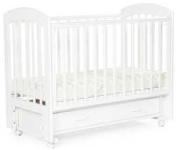 Детская кроватка Bebizaro Regency маятник универсальный с ящиком 01 White