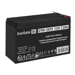 Аккумулятор Exegate EX297517RUS Аккумуляторная батарея DTM 12072 (12V 7,2Ah, клеммы F2)