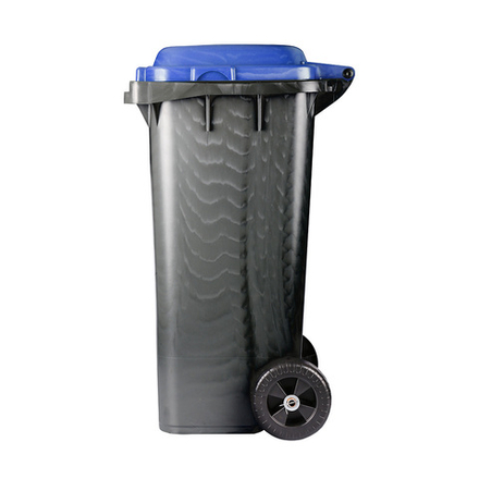 Бак для мусора Альтернатива, на колесах, 120 л, черно-синий