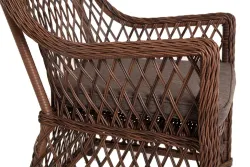 "Латте" плетеное кресло из искусственного ротанга, цвет коричневый