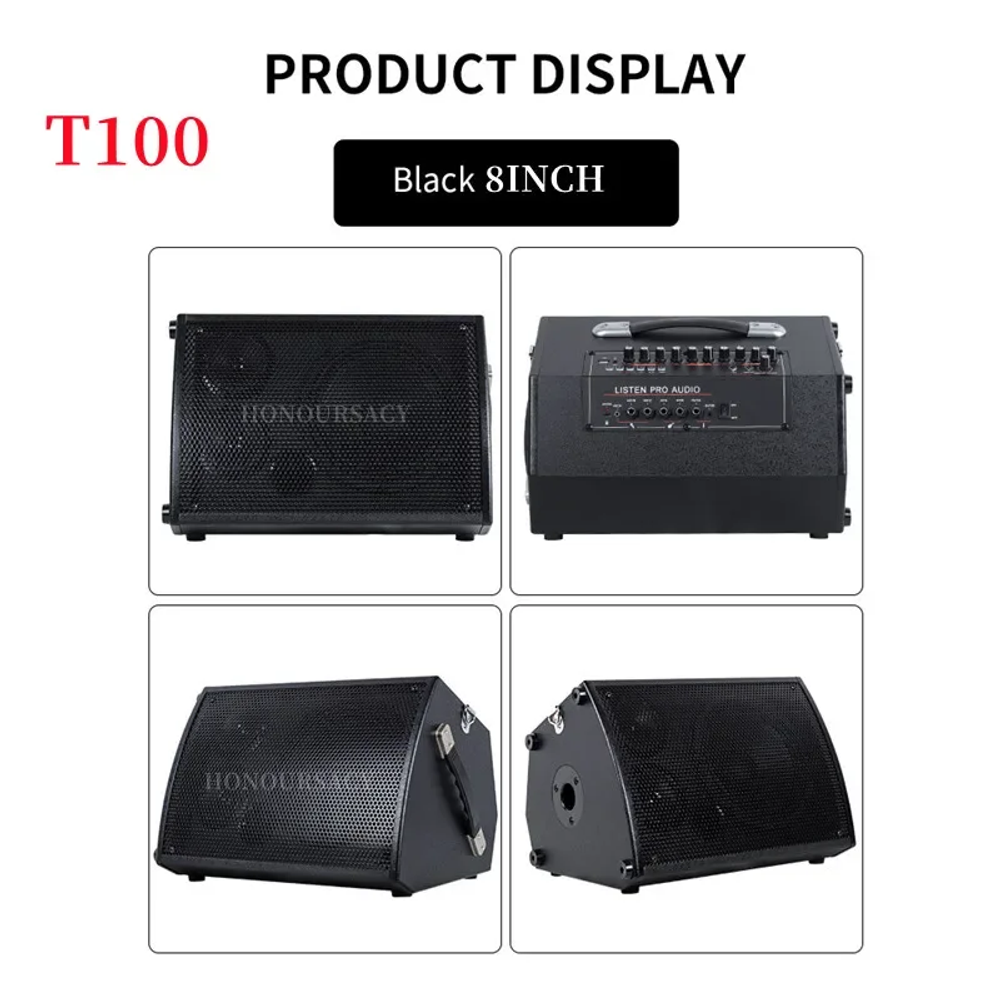 HONOURSACY Портативная колонка Cordell 8 дюймов. 100w. Аккумулятор.