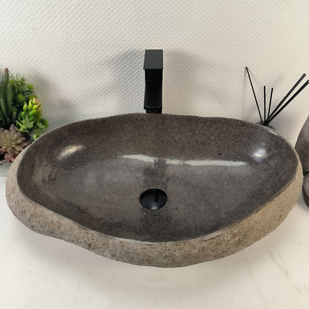 Раковина из речного камня RS-65270 65*40*15 0863