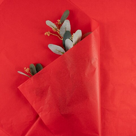 Бумага тишью "Нежность" 50*70см Красная (40л)