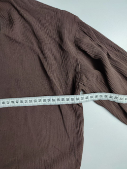 Блузка Stradivarius из вискозы в шоколадном оттенке 44 размер