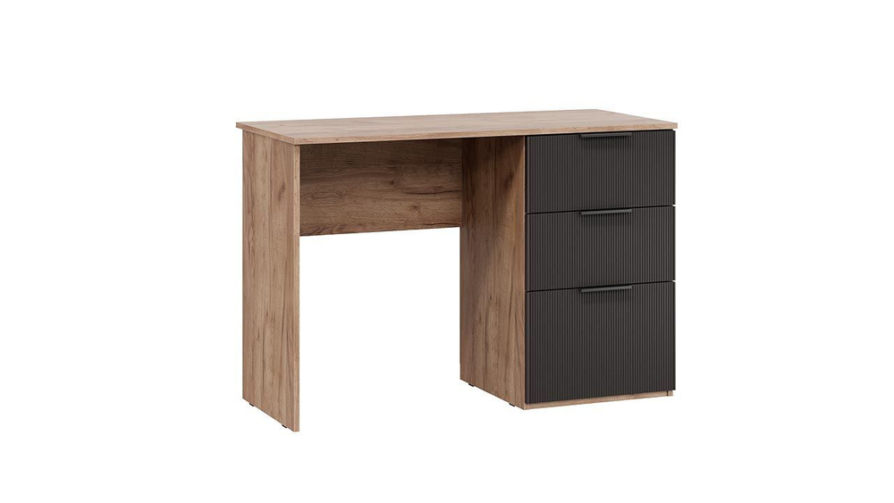 Стол письменный с ящиками Дуб Крафт Табачный/Холст Вулкан 110,2х50х75 см
