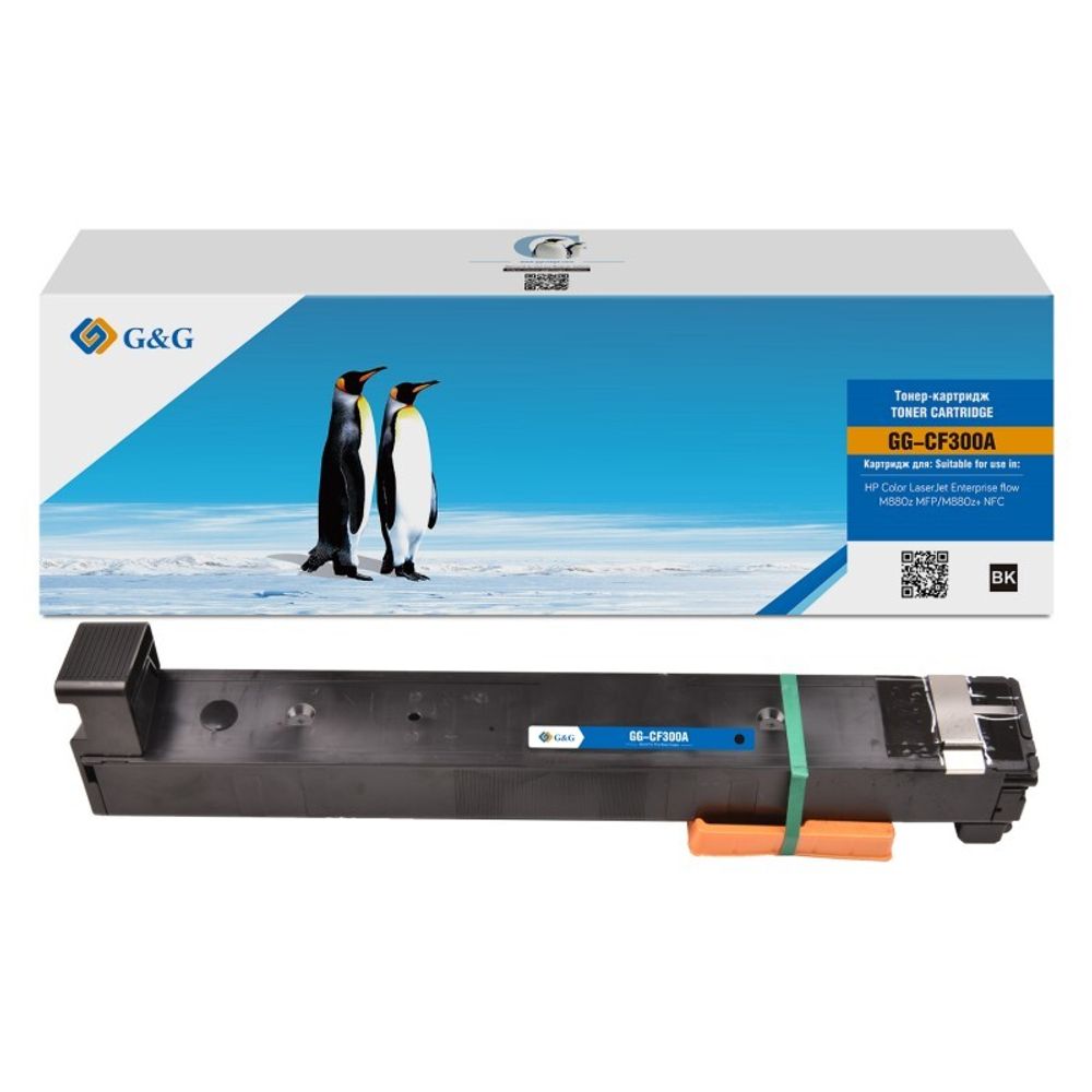 Картридж G&amp;G, аналог HP CF300A (827A) для CLJ flow M880, черный (29.5k)