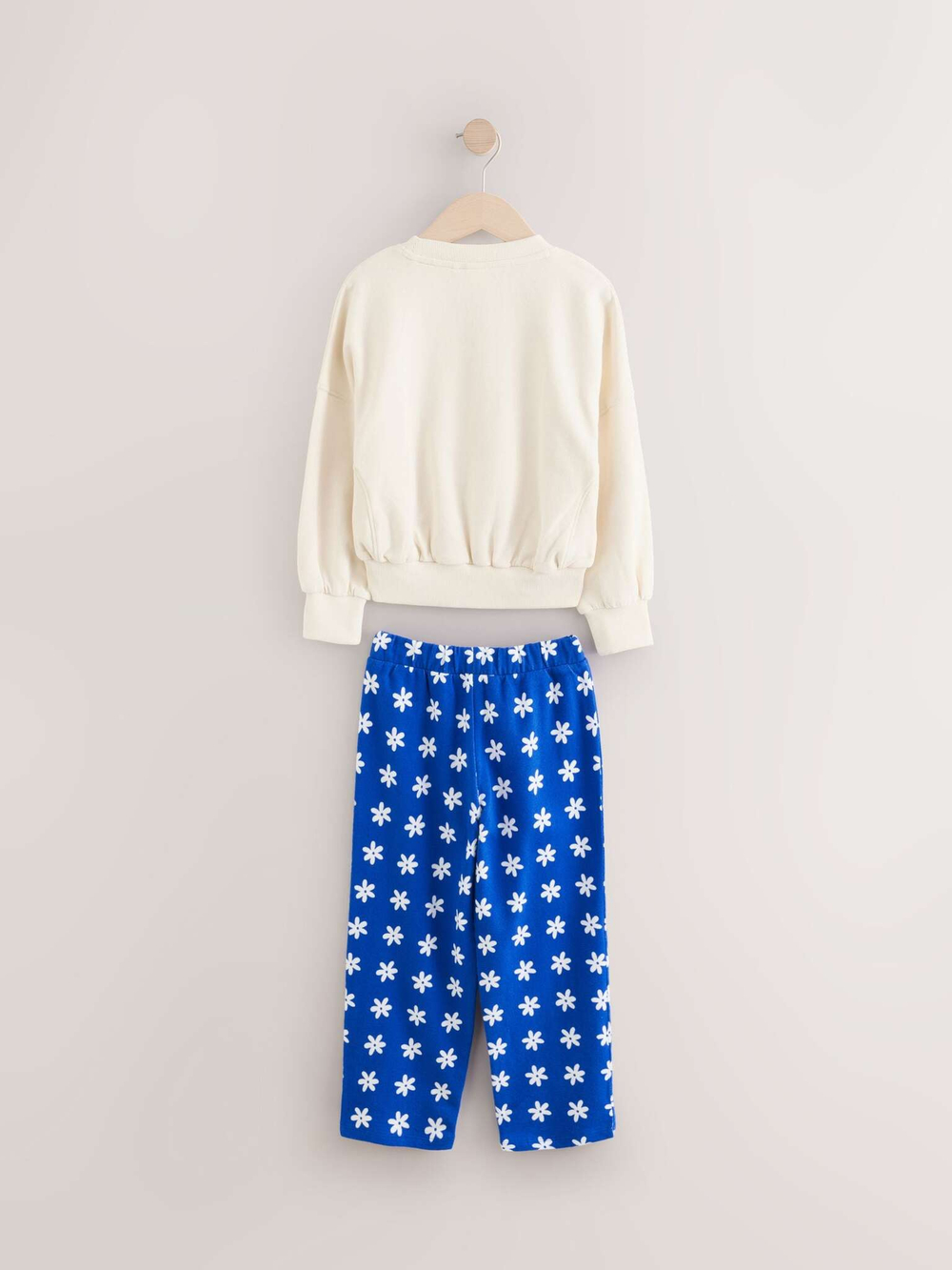 Толстовка и брюки в комплекте для девочки Next E61-409, Кремовый, Синий