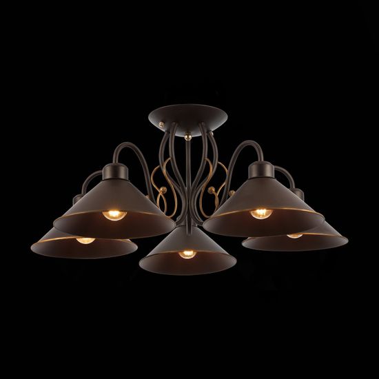 SLE120402-05 Светильник потолочный темно-коричневый/темно-коричневый E27 5*60W CIOLLA