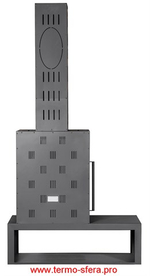 Камин МАДРИД на дровнике Гигант справа подовый