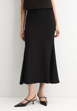 Юбка карандаш со шлицей черный