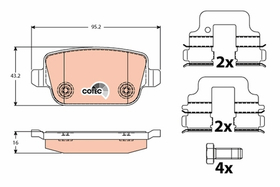 TRW - GDB1732-TRW - Brake Pad Set, disc brake