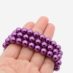 Хрустальный жемчуг, оттенок "Ultraviolet", шар 8мм, улучшенное покрытие