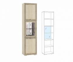 Пенал с витриной Ливорно ЛШ-5, дуб