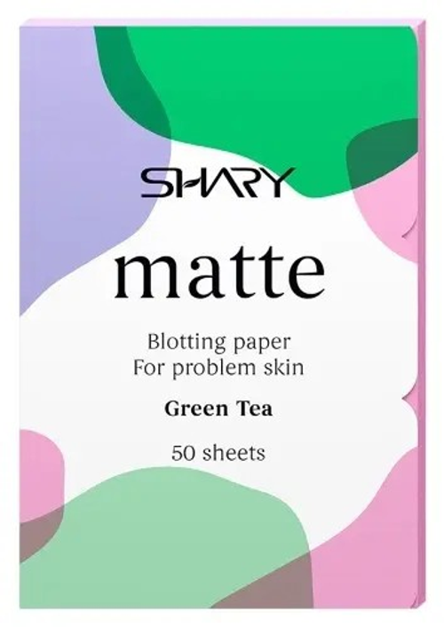 Shary салфетки для лица матирующие для проблемной кожи зеленый чай 50 шт.