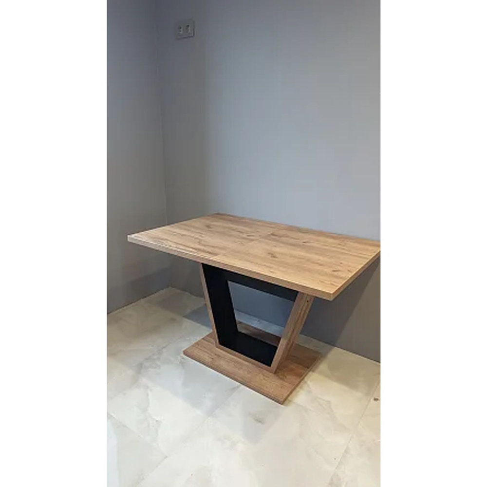 Стол кухонный обеденный раздвижной Дуб Крафт Серый/Серый Графит, Гавана Тип 1, 120х80х75,5 см