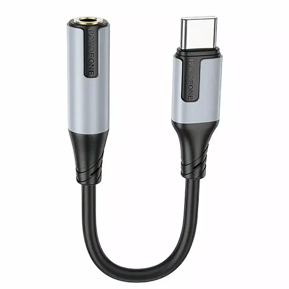 Аудио-переходник Borofone BV19 Creator USB-C - Jack 3.5mm (Black) Чёрный