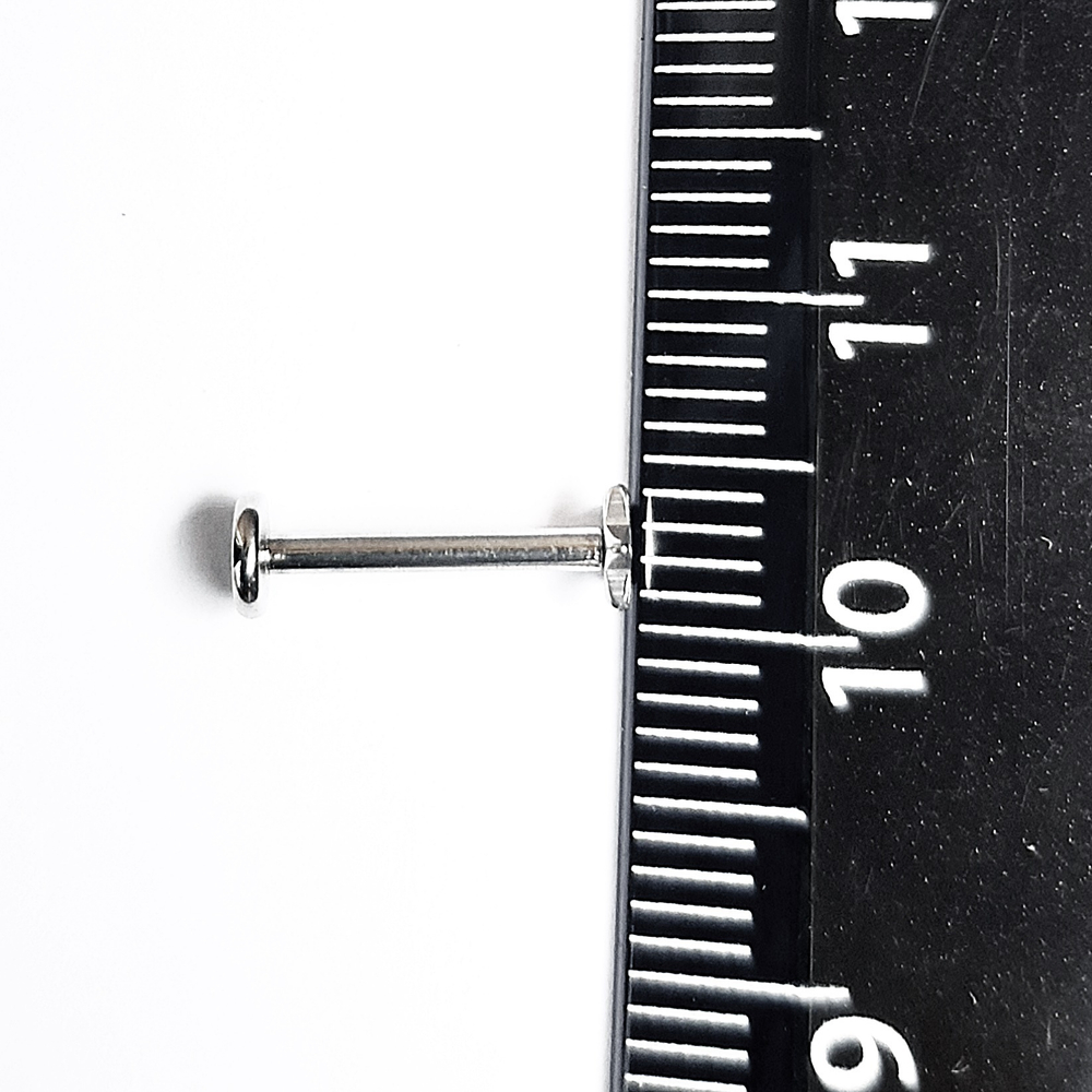 Серьга для пирсинга губы 10 мм "Звездочка", толщина 1,2 мм. Медицинская сталь.
