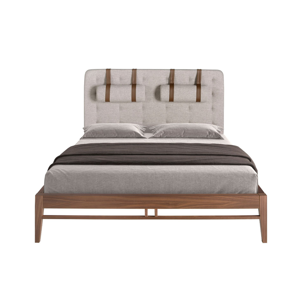 Кровать 7179/CP1709-B-160 серая тканевая тафтинговая 160 х 200