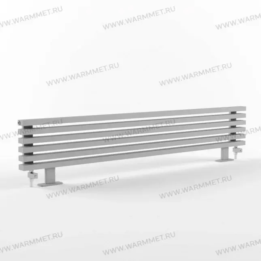 Радиатор WARMMET водяной напольный горизонтальный Luxe 60 HN (W) СЕРЫЙ RAL7040