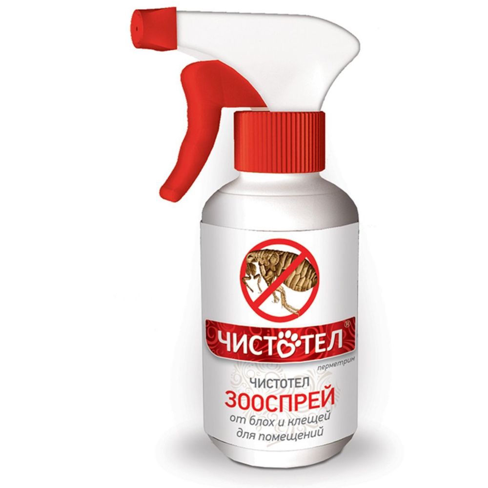 Зооспрей от блох и клещей для обработки помещений Чистотел (Экопром),200мл Перметрин