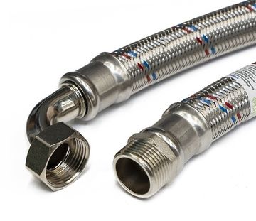 Гибкая подводка угловая «Гигант» 1" г/ш 80 см TIM