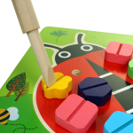 Конструктор деревянный с болтами божья коровка, коробка C-41939