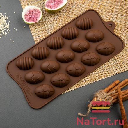 Форма силиконовая «Пасхальные яйца» 15 ячеек