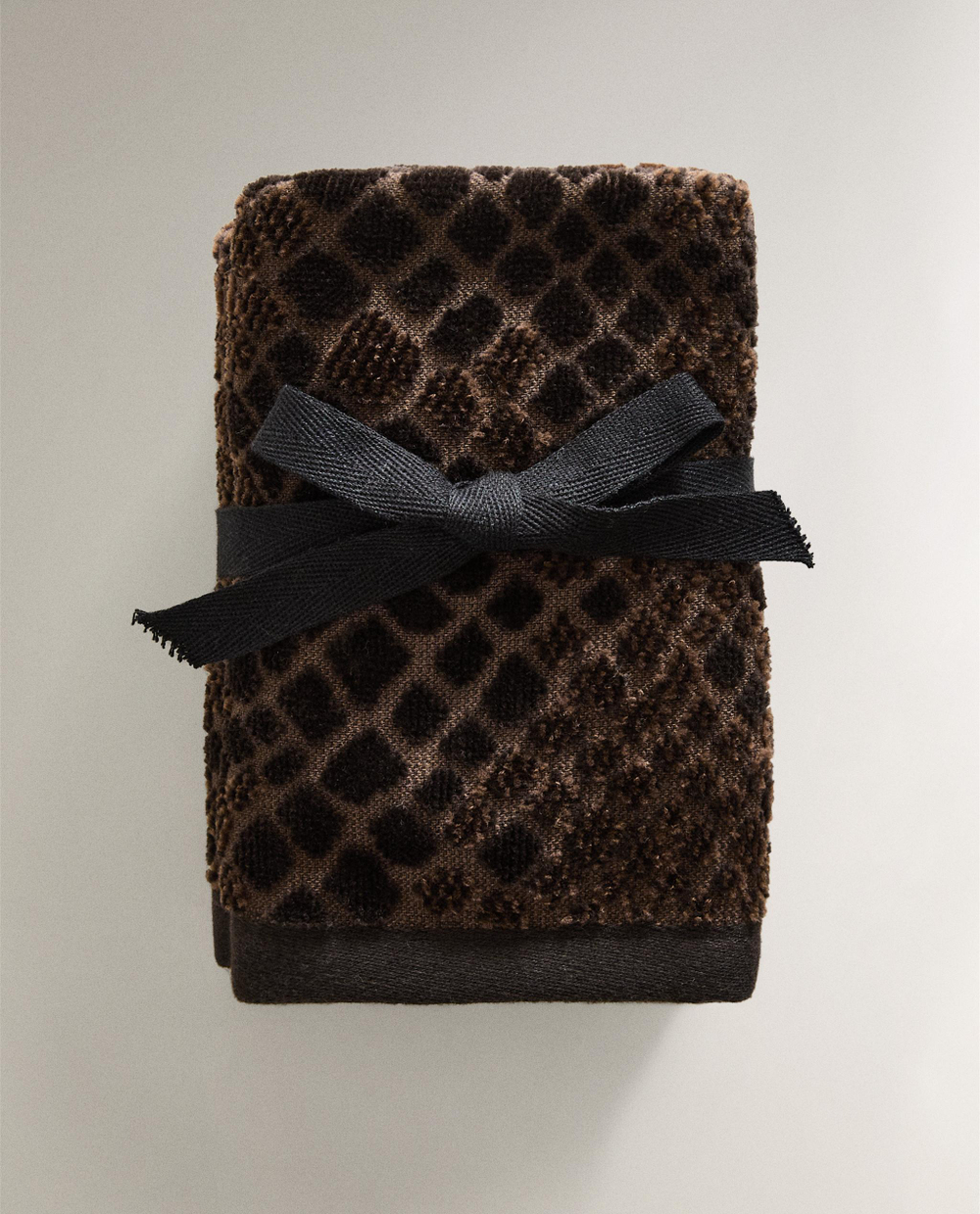 Zara Home Полотенце для лица и рук из хлопка, коричневый, 30x30 см (3 шт.)
