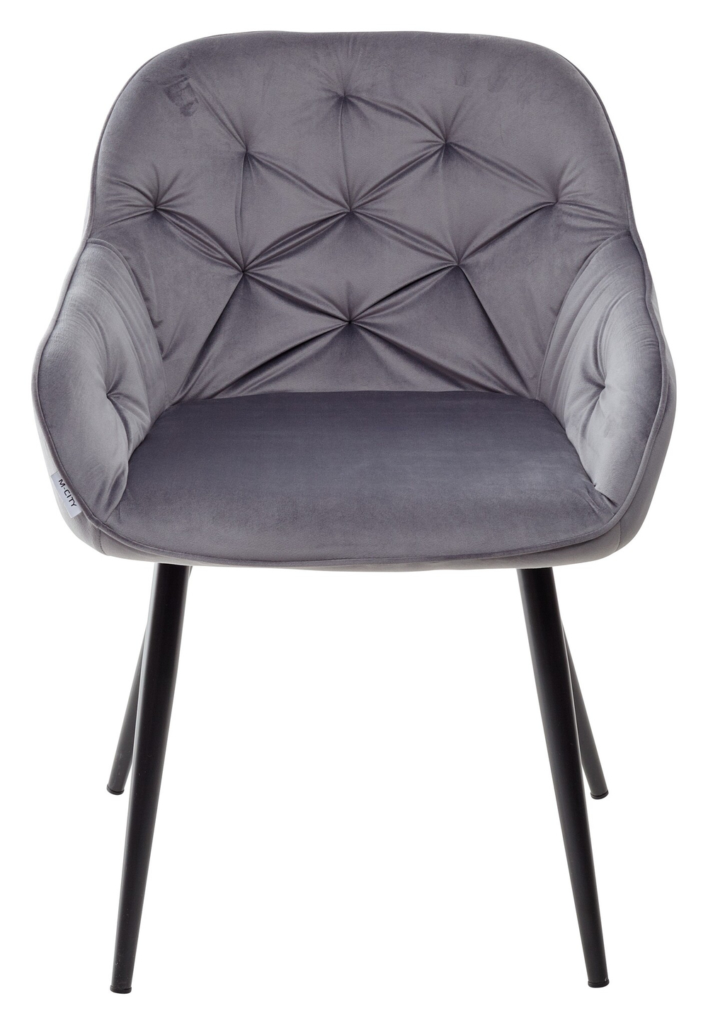 Стул BREEZE BLUVEL-14 GREY, велюр / черный каркас М-City