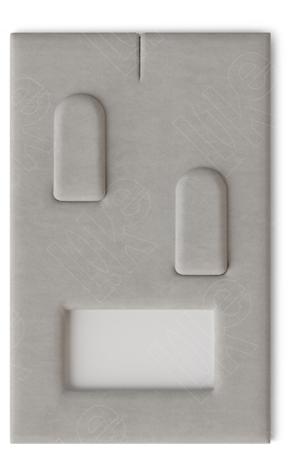 Вкладыш 13/наклонный/для 2 колец/2 вертикальных язычка/окошко для бирки/прорезь для нитки