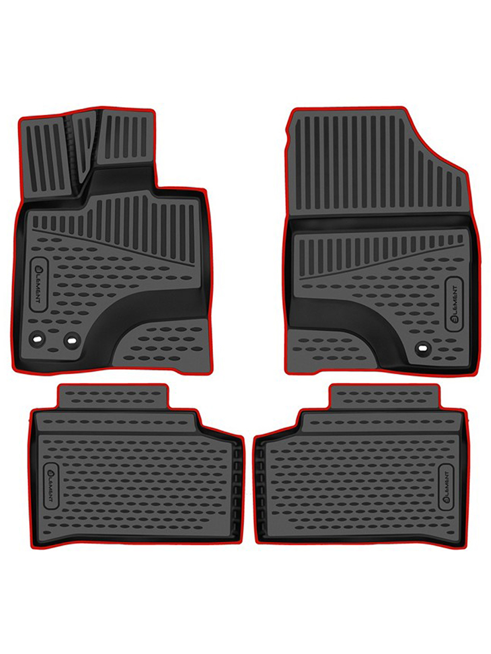 Коврики в салон для CHANGAN UNI-K (I) 2020-, 4 шт. (красный кант, полиуретан) KANT.ELEM3DA67032210K.RD