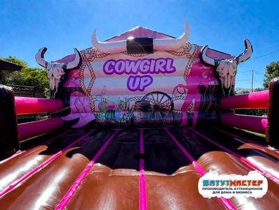 Батут для аттракциона бык родео «Дикий запад», 6×4×4 м