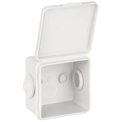 Распаячная коробка ЭРА KOR-65-65-50-4g открытой установки серая 65х65х50мм с гермовводами 4 вх. IP54