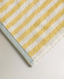 Zara Home - Двухстороннее полосатое банное полотенце, желтый, 50х90 см
