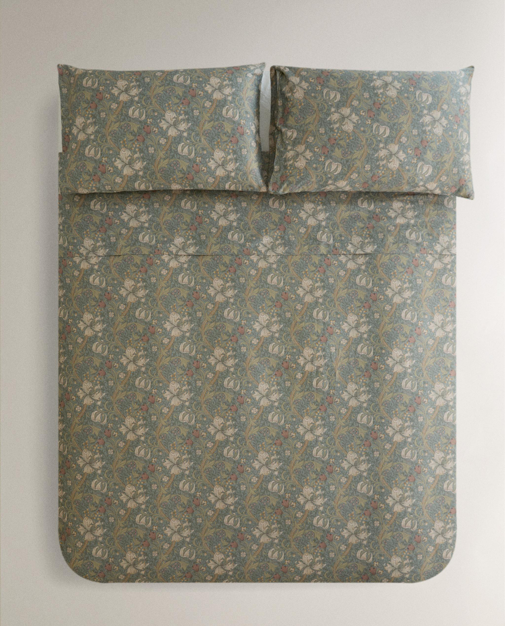 Пододеяльник Zara Home сатин, хлопок 100%, с цветочным принтом, 5181/088