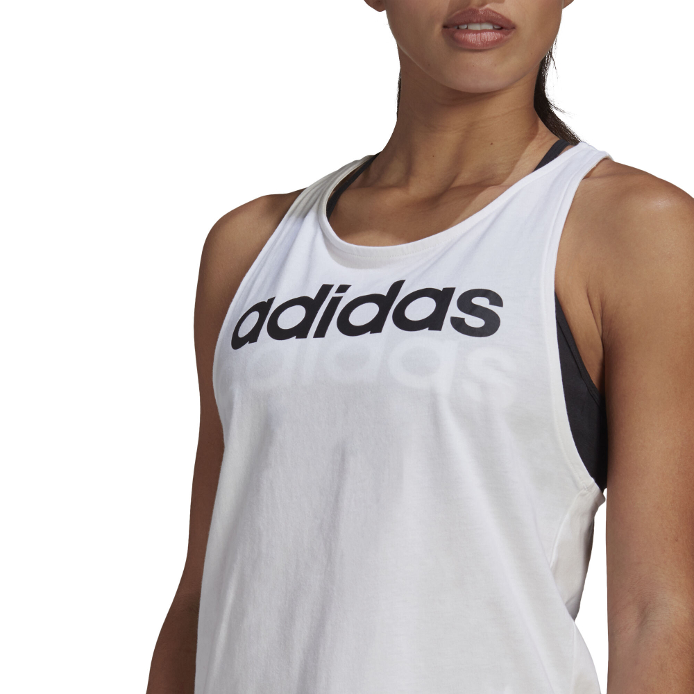 Женская теннисная майка adidas Linear Tank Top Women - White, Black